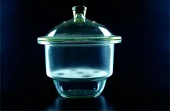 Эксикатор стеклянный с фарфоровой вставкой без крана, прозрачный, 400 мм
